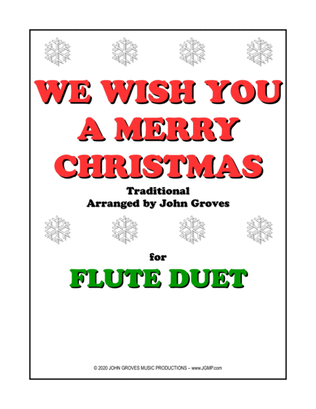 Book cover for We Wish You A Merry Christmas - Flute Duet