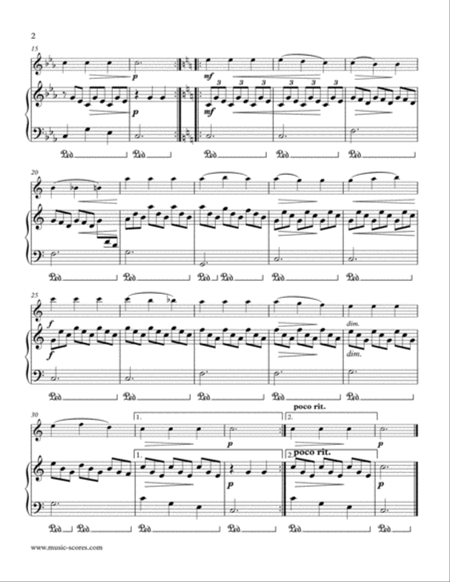 Spanish Romance - Oboe and Piano Piano scores gallery preview page 2