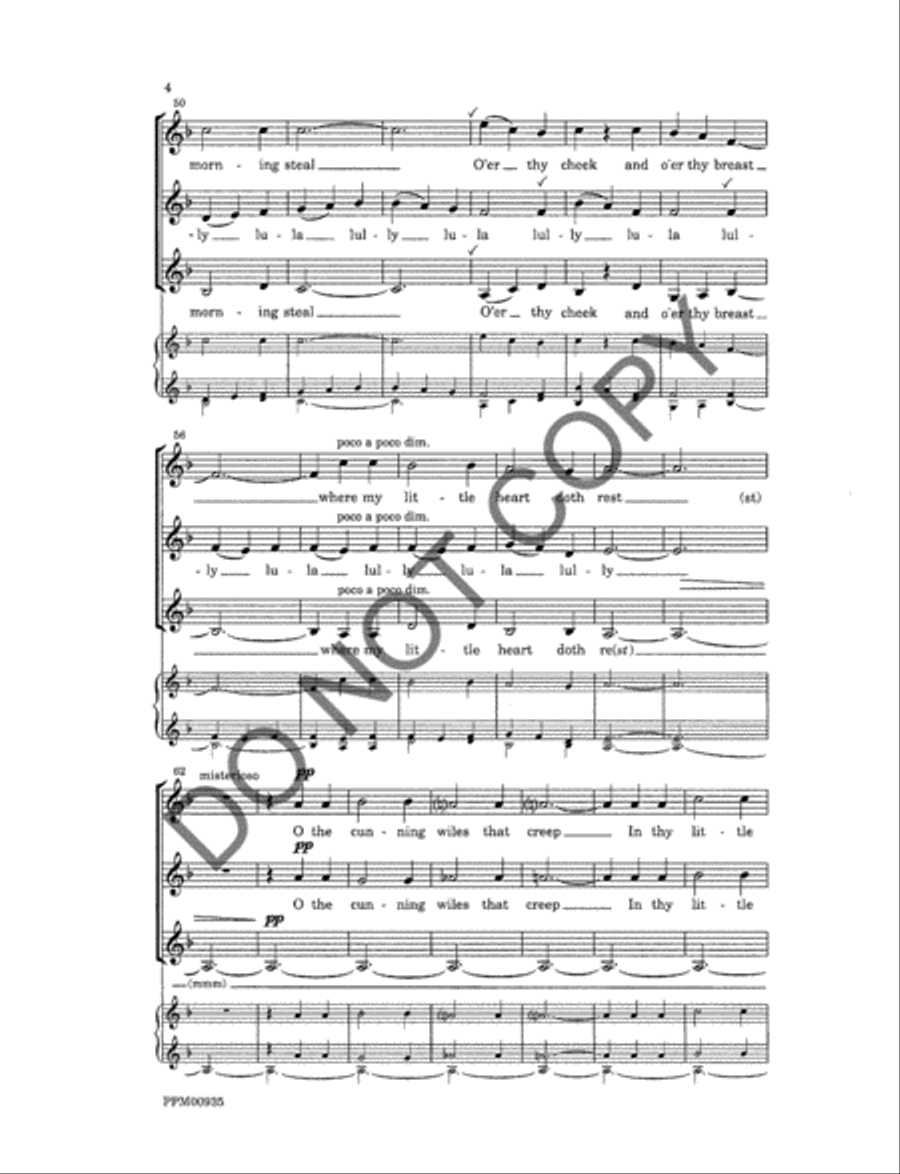Cradle Song SSA scores gallery preview page 6