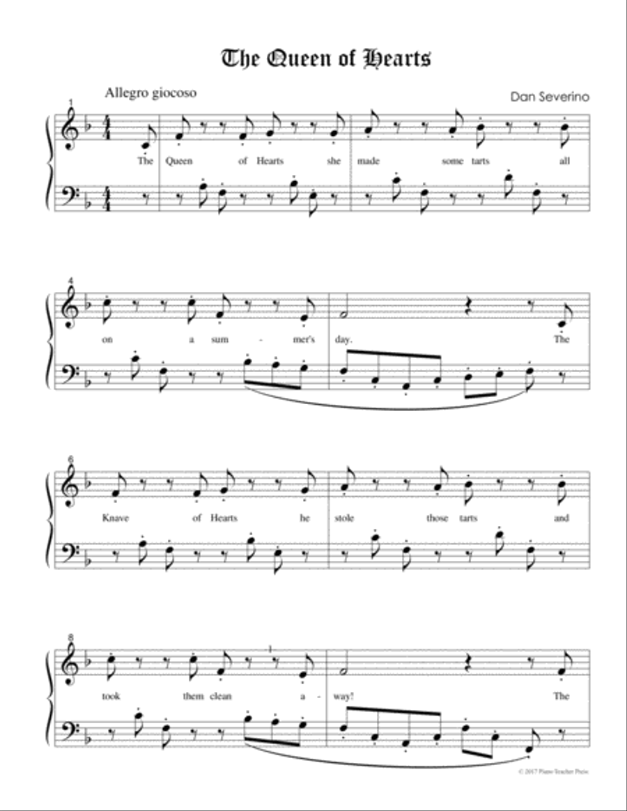 The Queen of Hearts Piano Method scores gallery preview page 2
