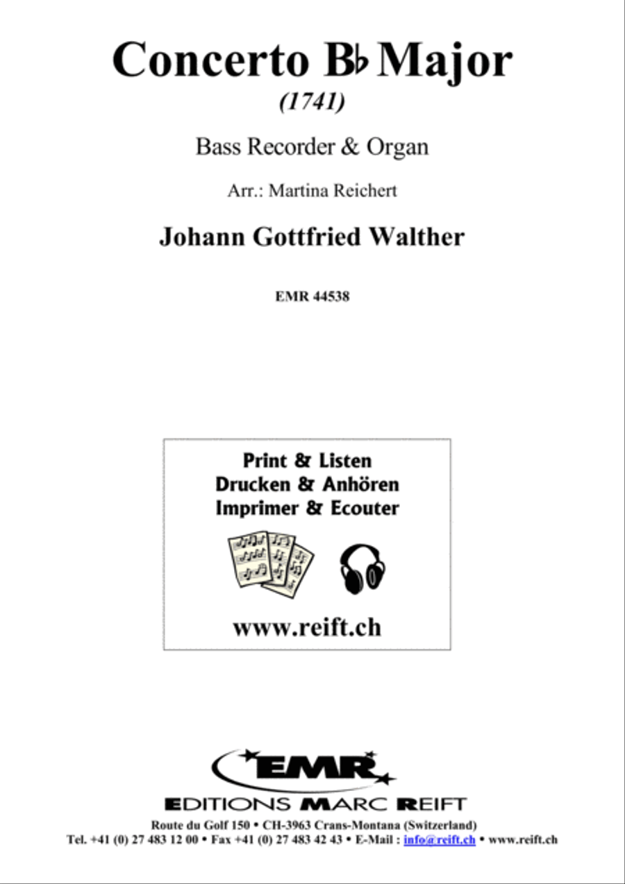 Concerto Bb Major Bass Recorder scores gallery preview page 2