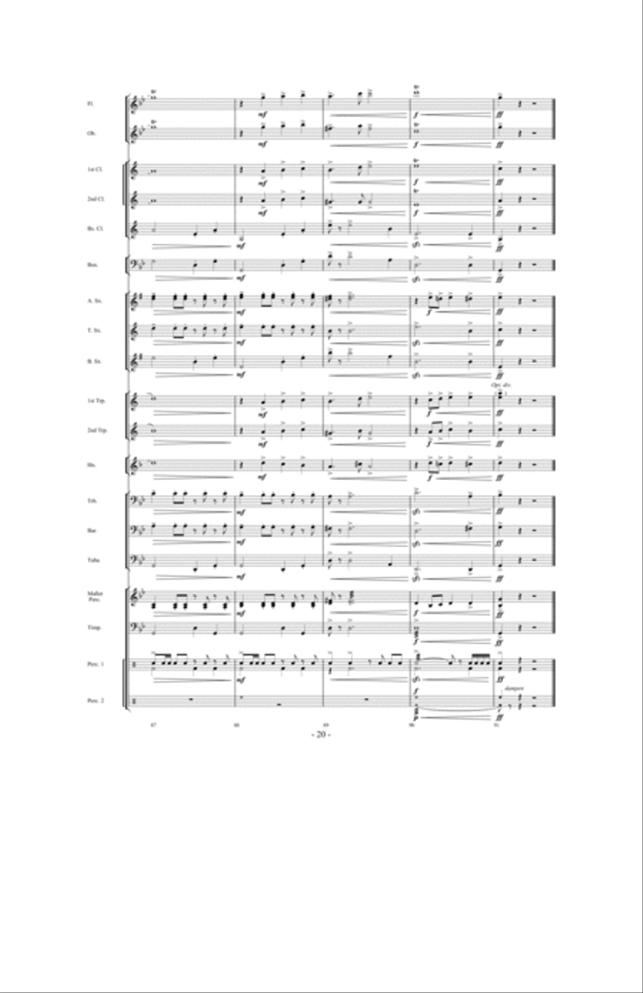 Danza Del Fuego Concert Band scores gallery preview page 19