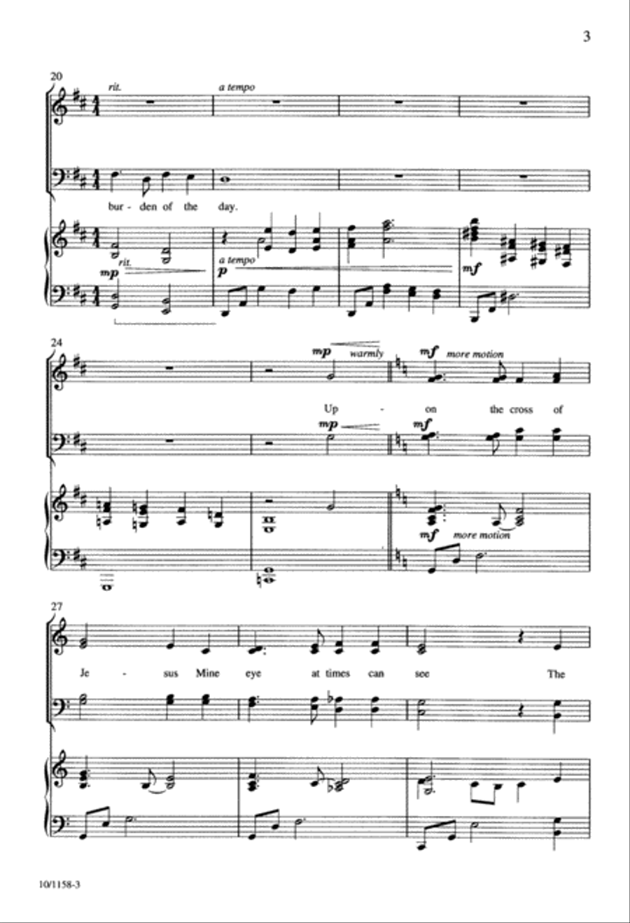 Beneath the Cross of Jesus 4-Part scores gallery preview page 3