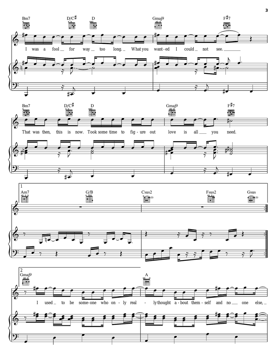 That Was Then That Was Then Piano, Vocal, Guitar scores gallery preview page 3