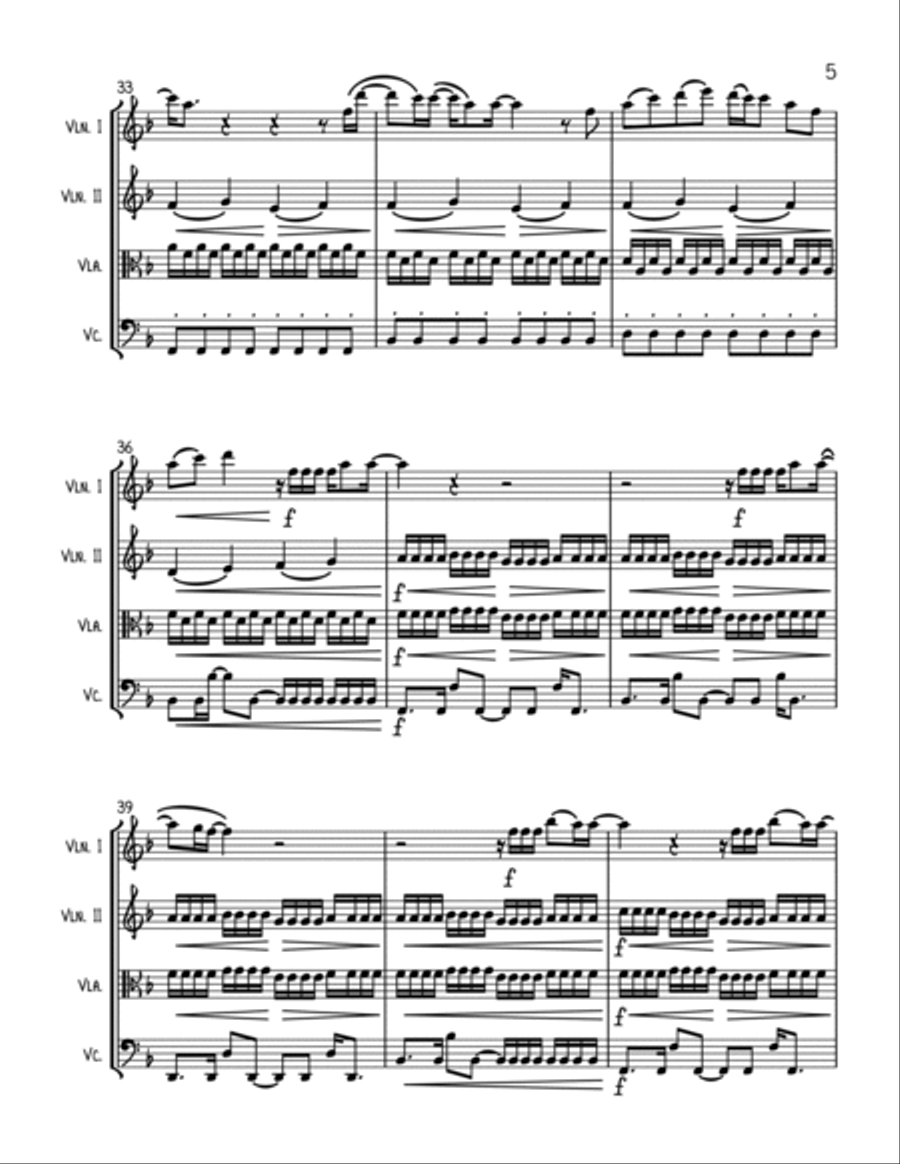 In My Blood String Quartet scores gallery preview page 5