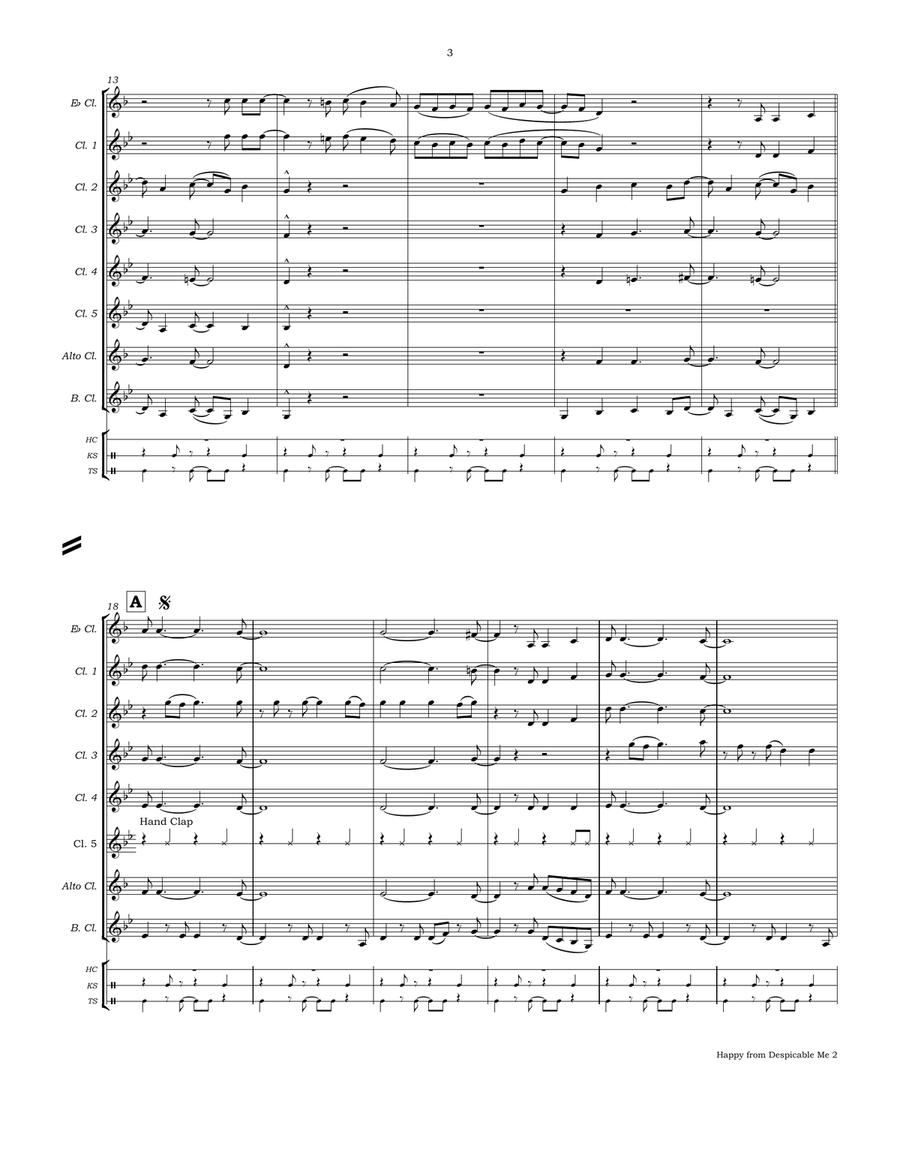 Happy Clarinet Choir scores gallery preview page 6