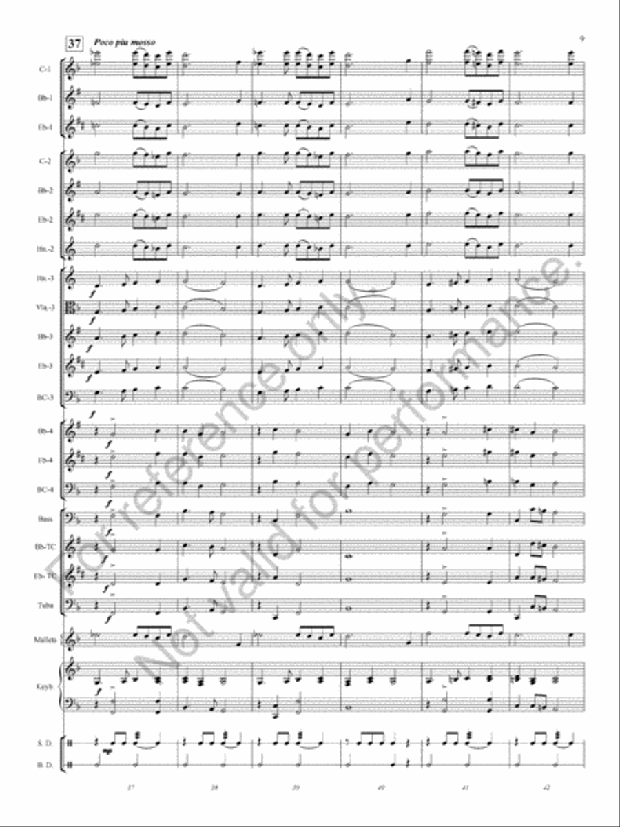 Blue Lake Reflections Blue Lake Reflections Concert Band scores gallery preview page 10