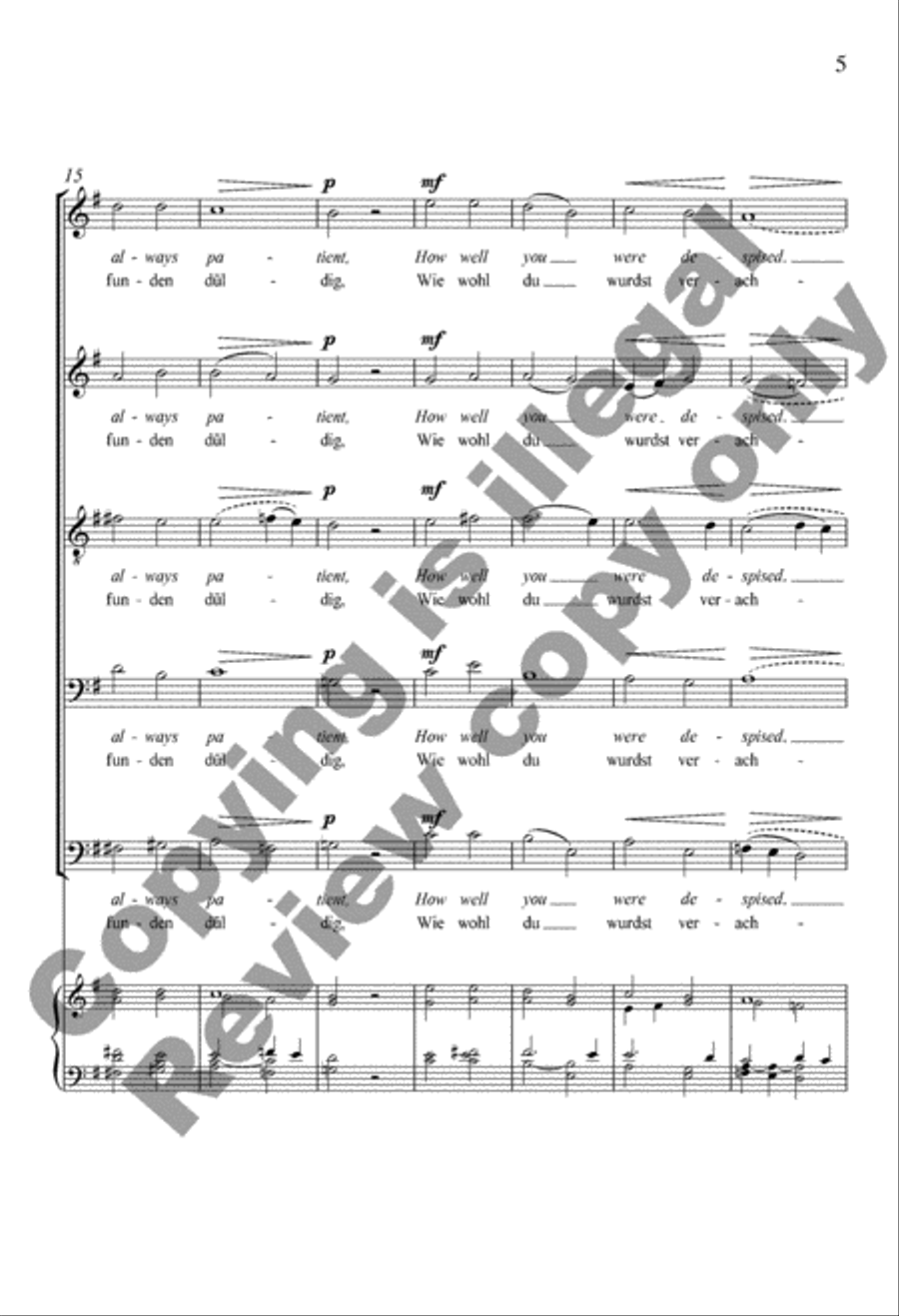 The Lamb of God (Das Agnus Dei) A Cappella scores gallery preview page 4