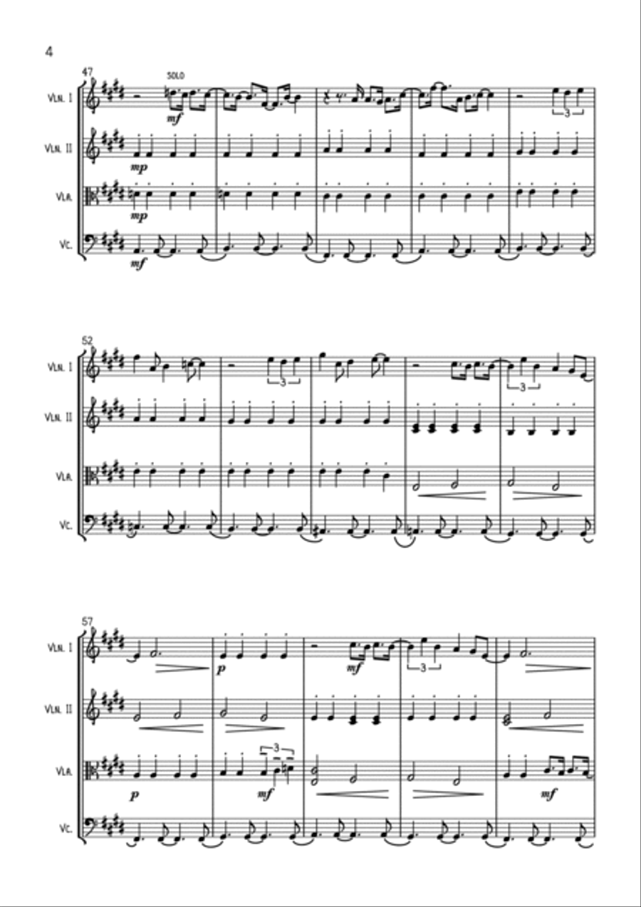 God Only Knows String Quartet scores gallery preview page 4