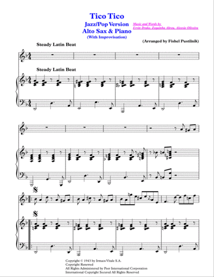 Tico Tico (tico Tico No Fuba) Woodwind Duet scores gallery preview page 2