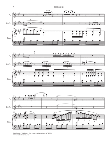 BIRDSONG - Trio for Flute, Clarinet, Piano image number null