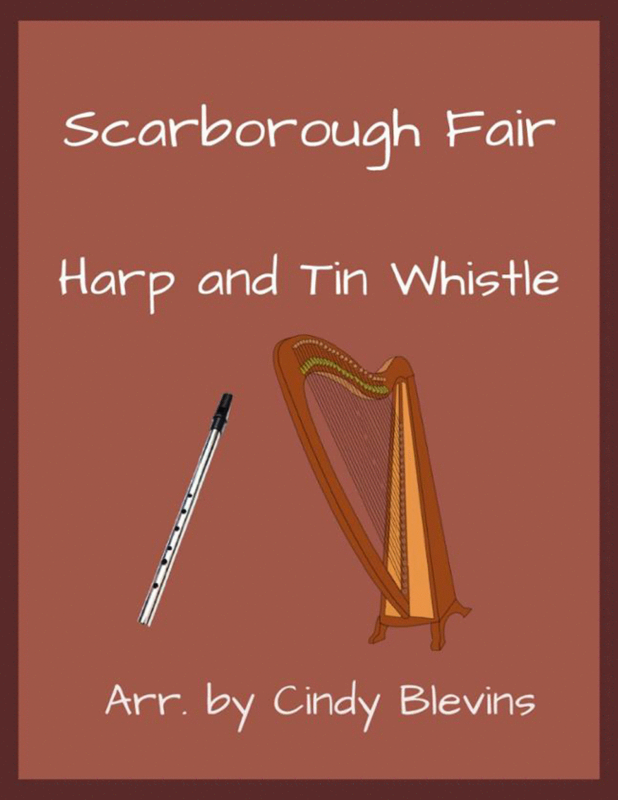 Scarborough Fair, Harp and Tin Whistle (D) Harp scores gallery preview page 1