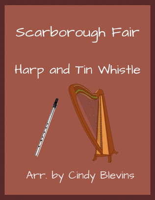 Scarborough Fair, Harp and Tin Whistle (D)