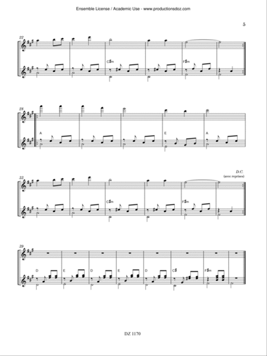 Musique des Andes Classical Guitar scores gallery preview page 5