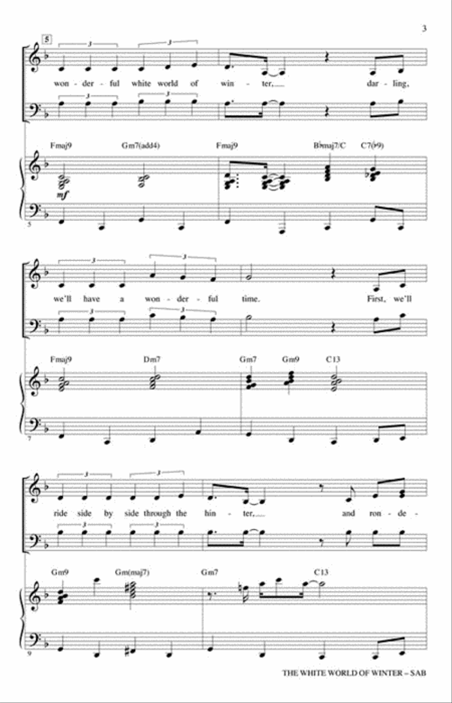 The White World of Winter 3-Part scores gallery preview page 3