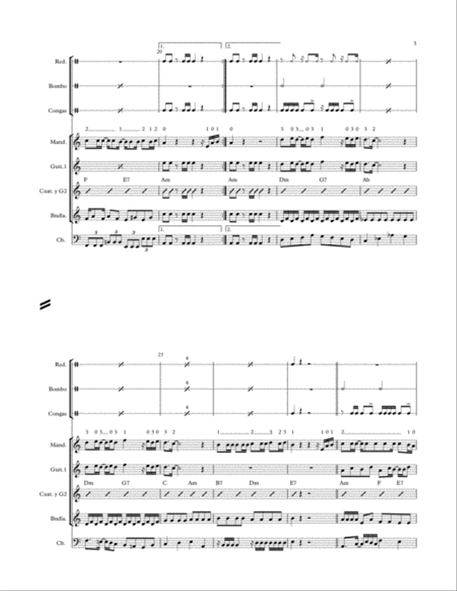Moliendo Café para Orquesta típica venezolana Small Ensemble scores gallery preview page 3