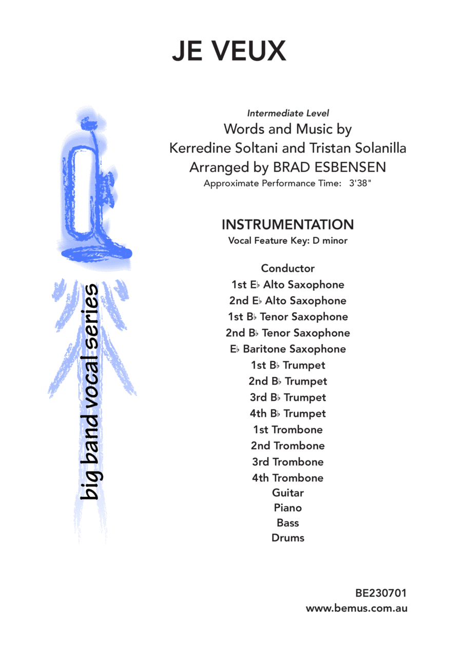 Je Veux Jazz Ensemble scores gallery preview page 1