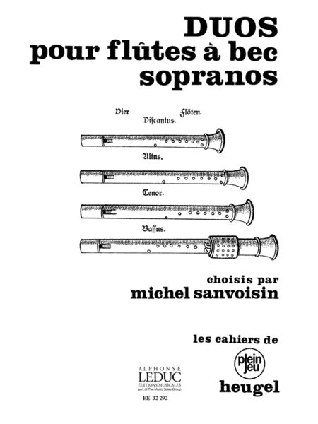 Duos Pour Flutes A Bec Soprano (recorders 2)