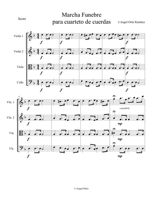 Marcha Fúnebre for String Quartet