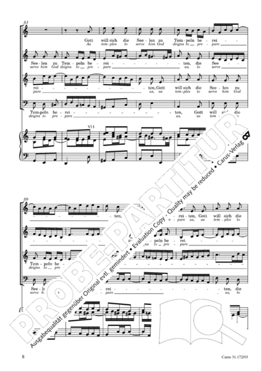Sound forth, now with singing (Erschallet, ihr Lieder) 4-Part scores gallery preview page 9
