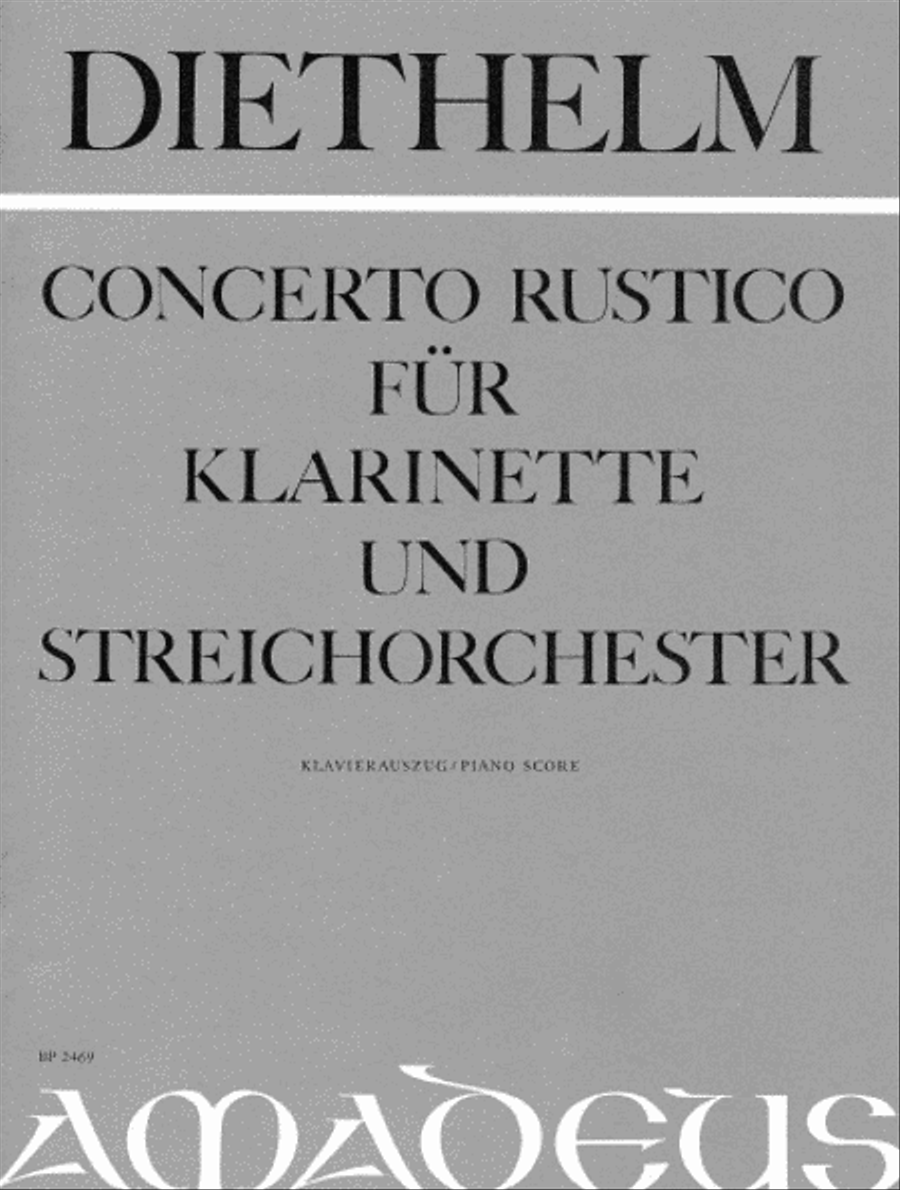 Concerto Rustico for clarinet and string orchestra op. 73 Clarinet scores gallery preview page 1