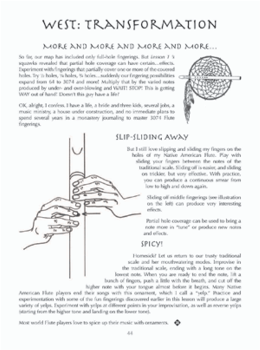 First Lessons Native American Flute: How to Sit on a Rock Flute scores gallery preview page 4