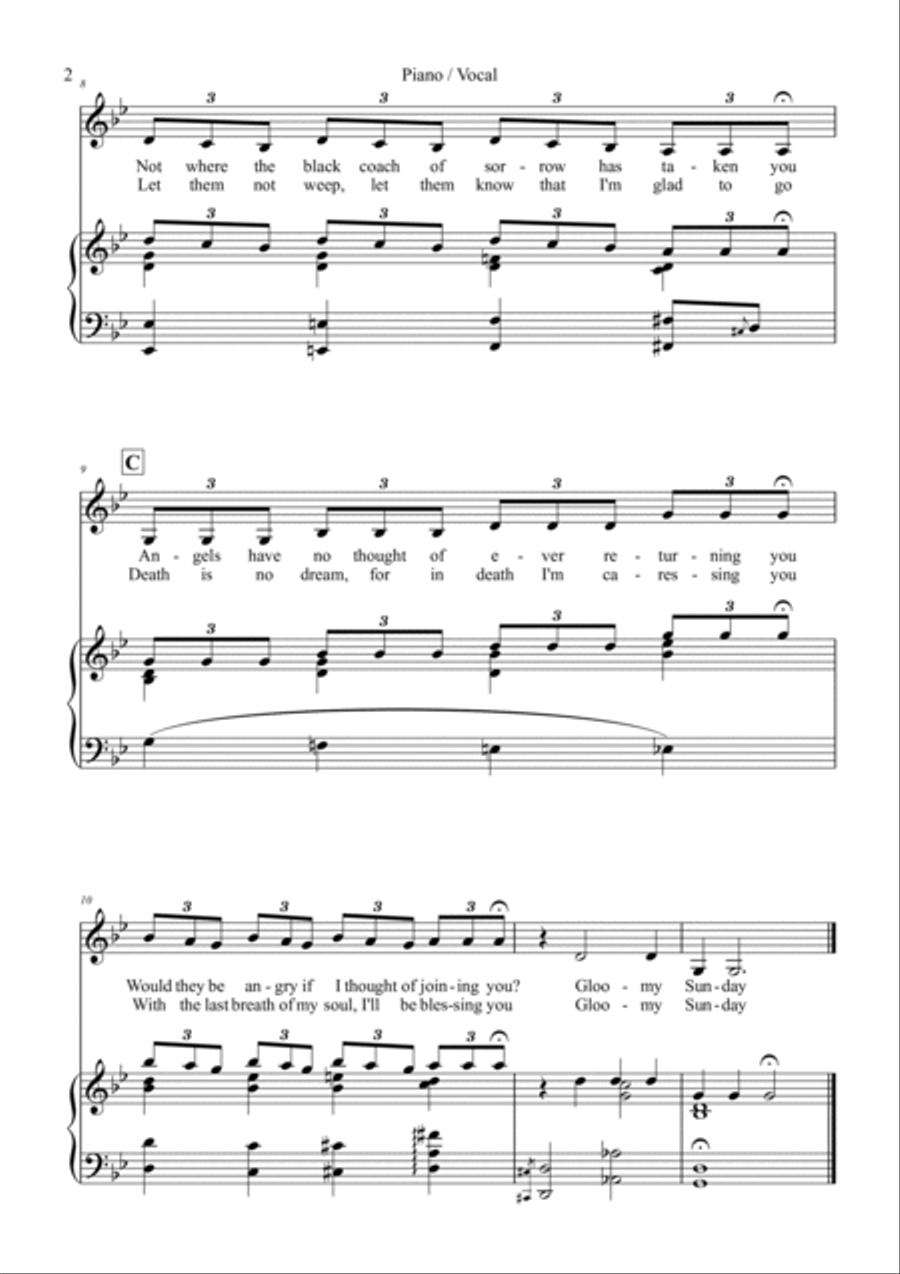 Gloomy Sunday Voice scores gallery preview page 2