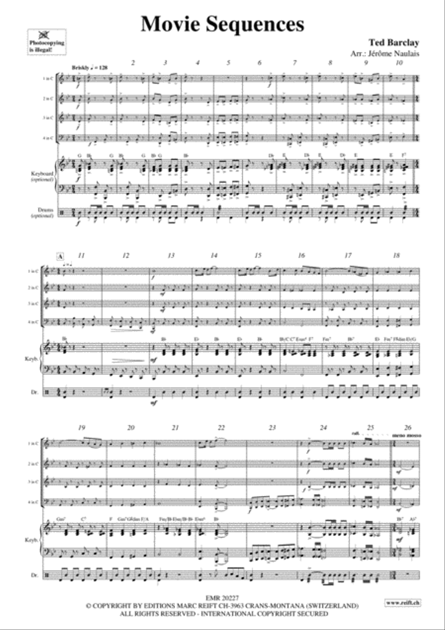 Movie Sequences Woodwind Quartet scores gallery preview page 3