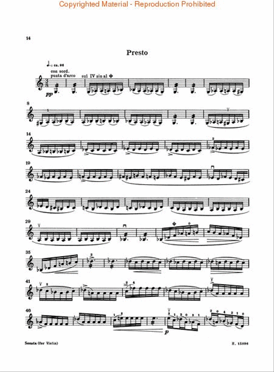 Violin Sonata Violin Solo scores gallery preview page 3
