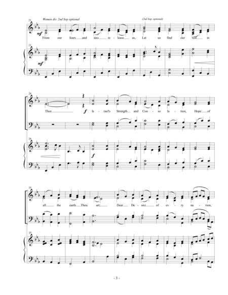 Come, Thou Long Expected Jesus (SATB) 