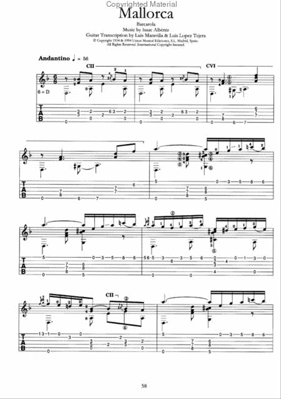 Spanish Classics for Guitar in Tablature Acoustic Guitar scores gallery preview page 3