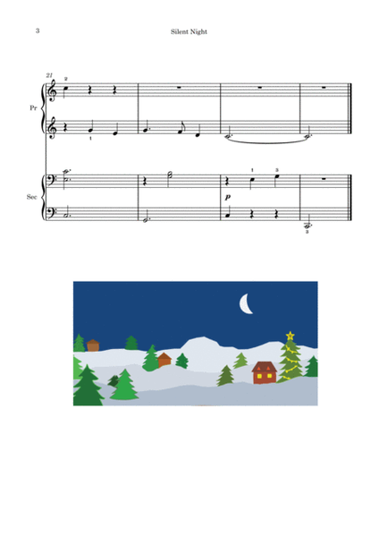 Silent Night (Easy Piano Duet) image number null