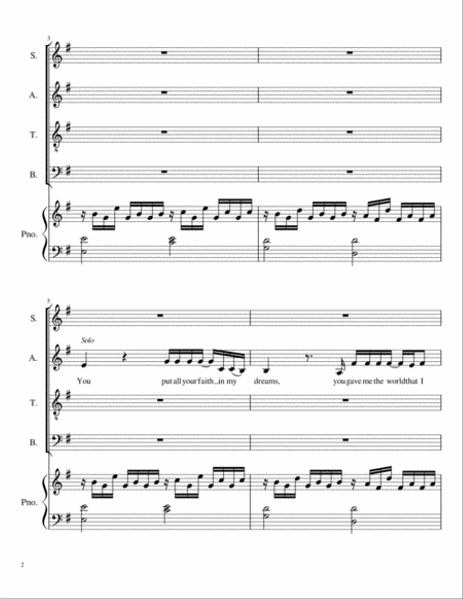 In Case You Don't Live Forever 4-Part scores gallery preview page 2