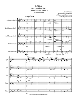 Largo (from "Symphony No. 9") ("From the New World") (Db) (Brass Quintet - 3 Trp, 2 Trb)