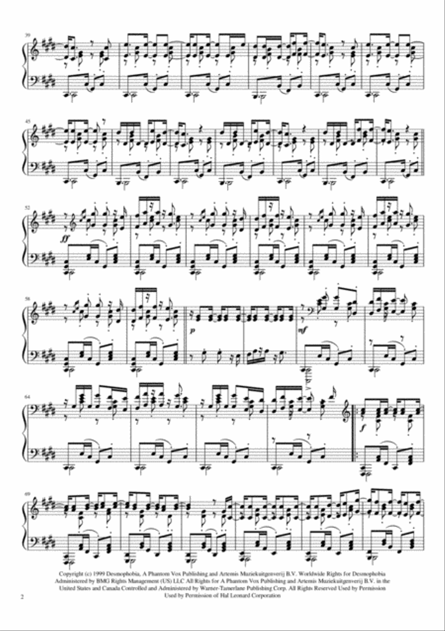 Livin' La Vida Loca Piano Solo scores gallery preview page 2