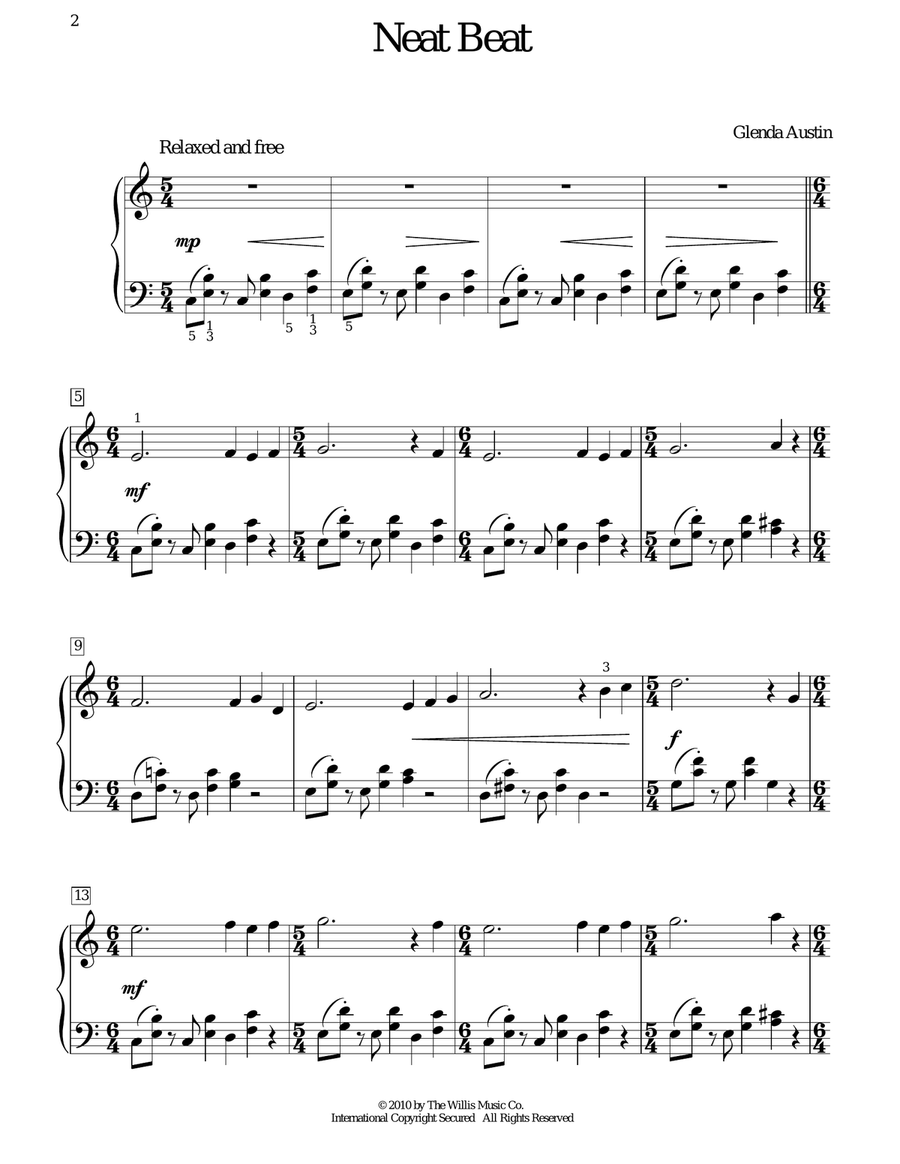 Neat Beat Neat Beat Piano Solo scores gallery preview page 1