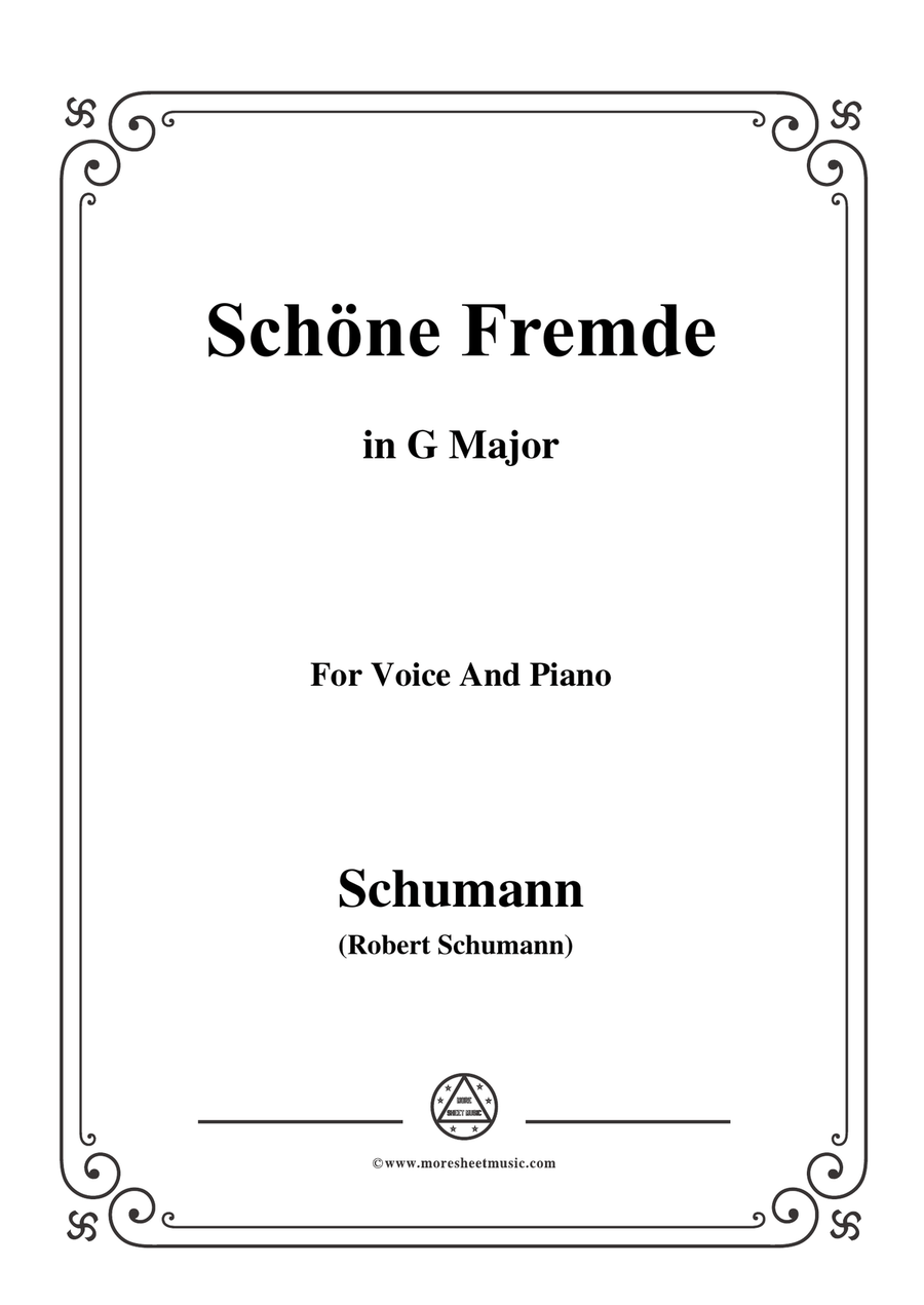 Schumann-Schöne Fremde,in G Major,for Voice and Piano
