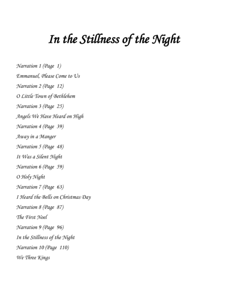 In the Stillness of the Night SATB Christmas Cantata with optional instruments - 10 songs image number null