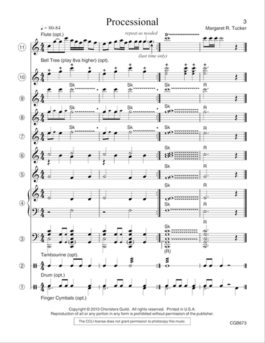 Processional and Joyful Dance 5-Octaves scores gallery preview page 3