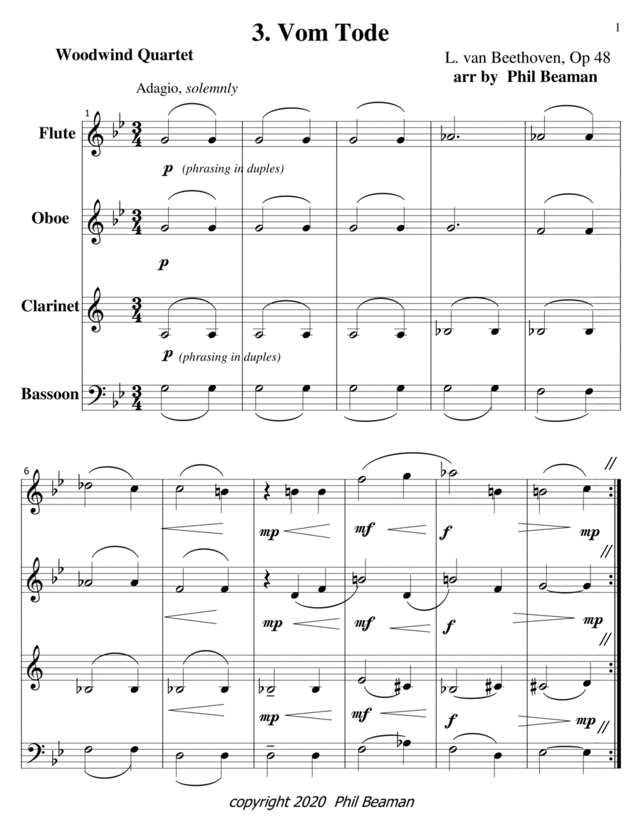 Vom Tode-Beethoven-Woodwind Quartet image number null