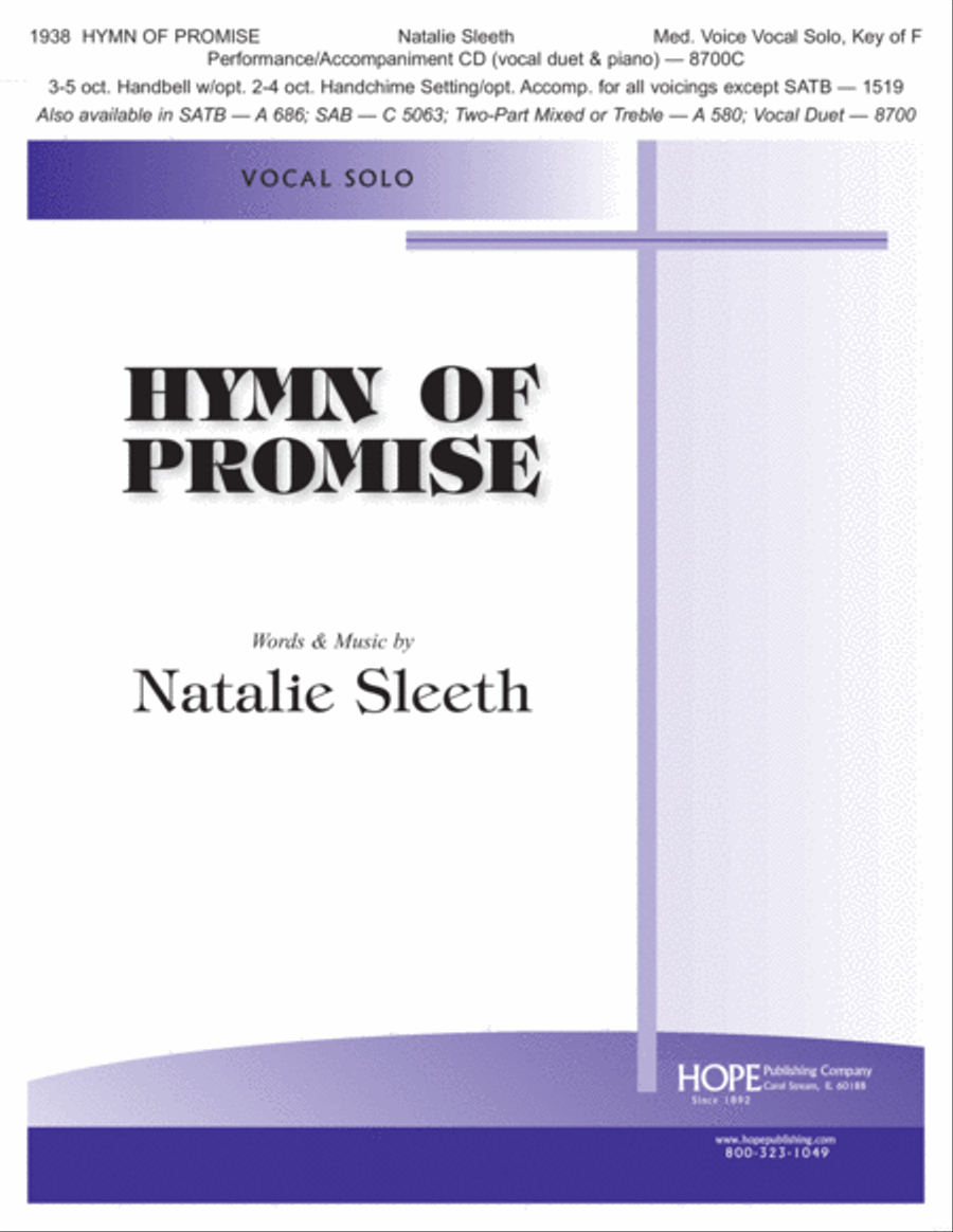Hymn of Promise Hymn of Promise Medium Voice scores gallery preview page 1