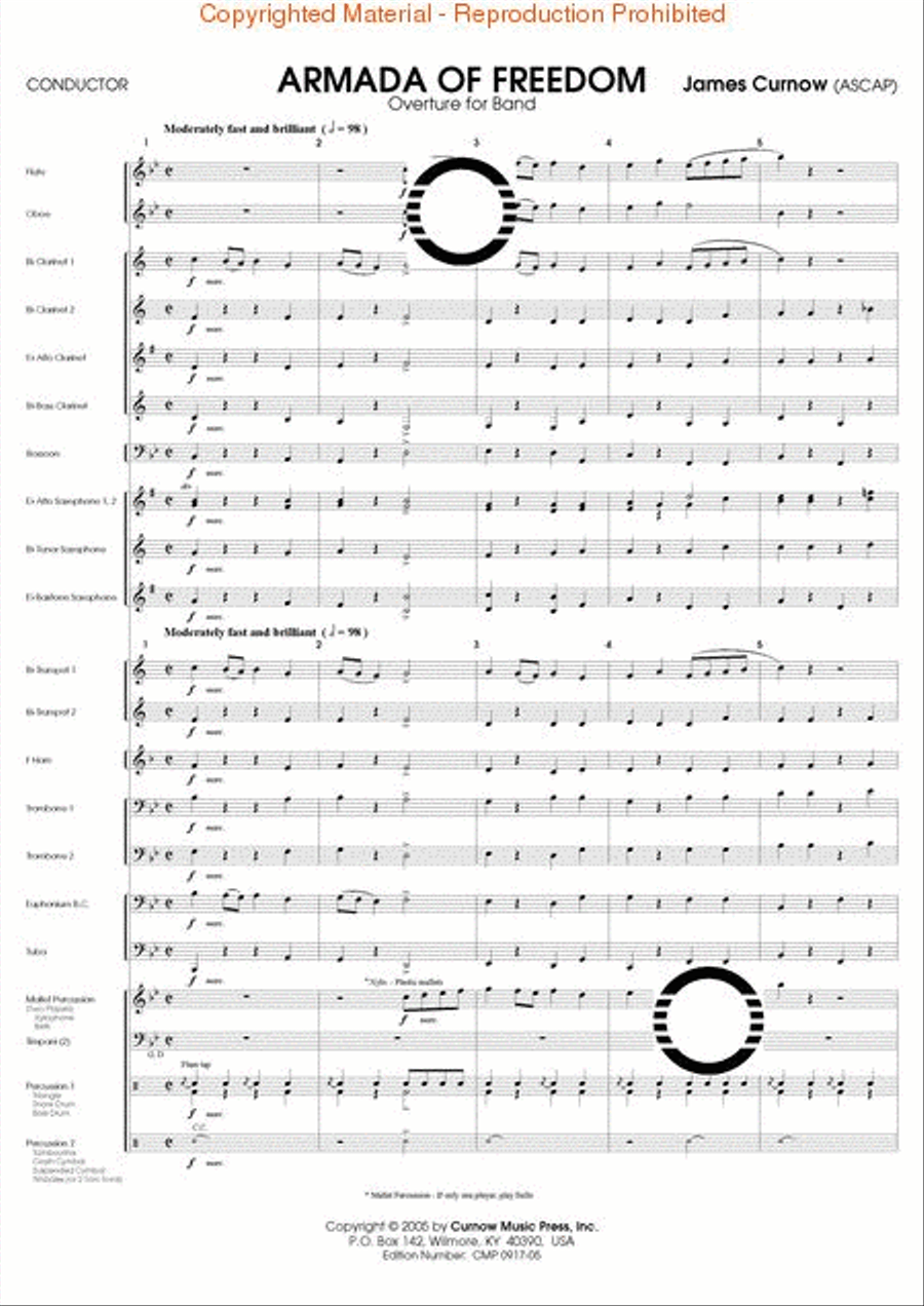 Armada of Freedom Armada of Freedom Concert Band scores gallery preview page 2