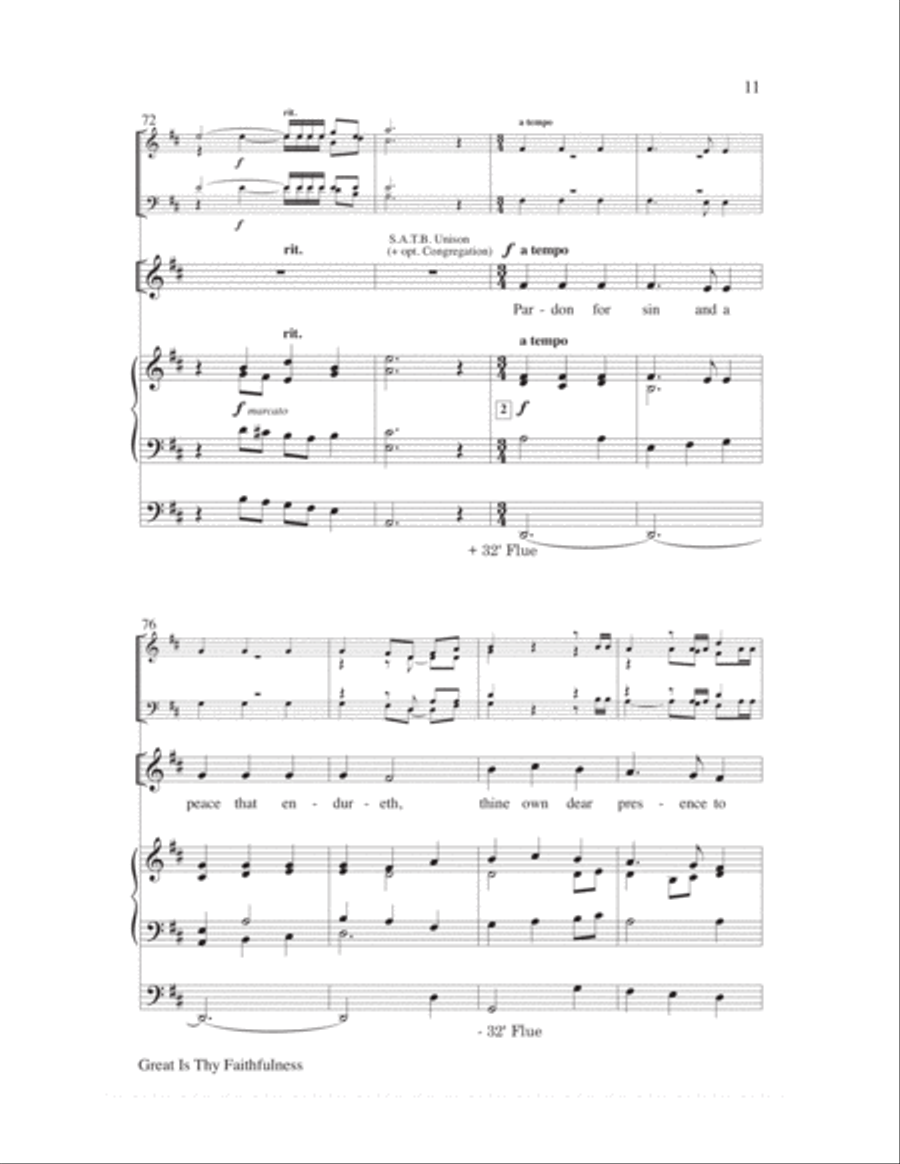 Great is Thy Faithfulness Choir scores gallery preview page 11
