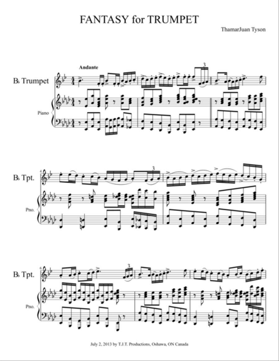 Fantasy for Trumpet Fantasy for Trumpet Trumpet Duet scores gallery preview page 1
