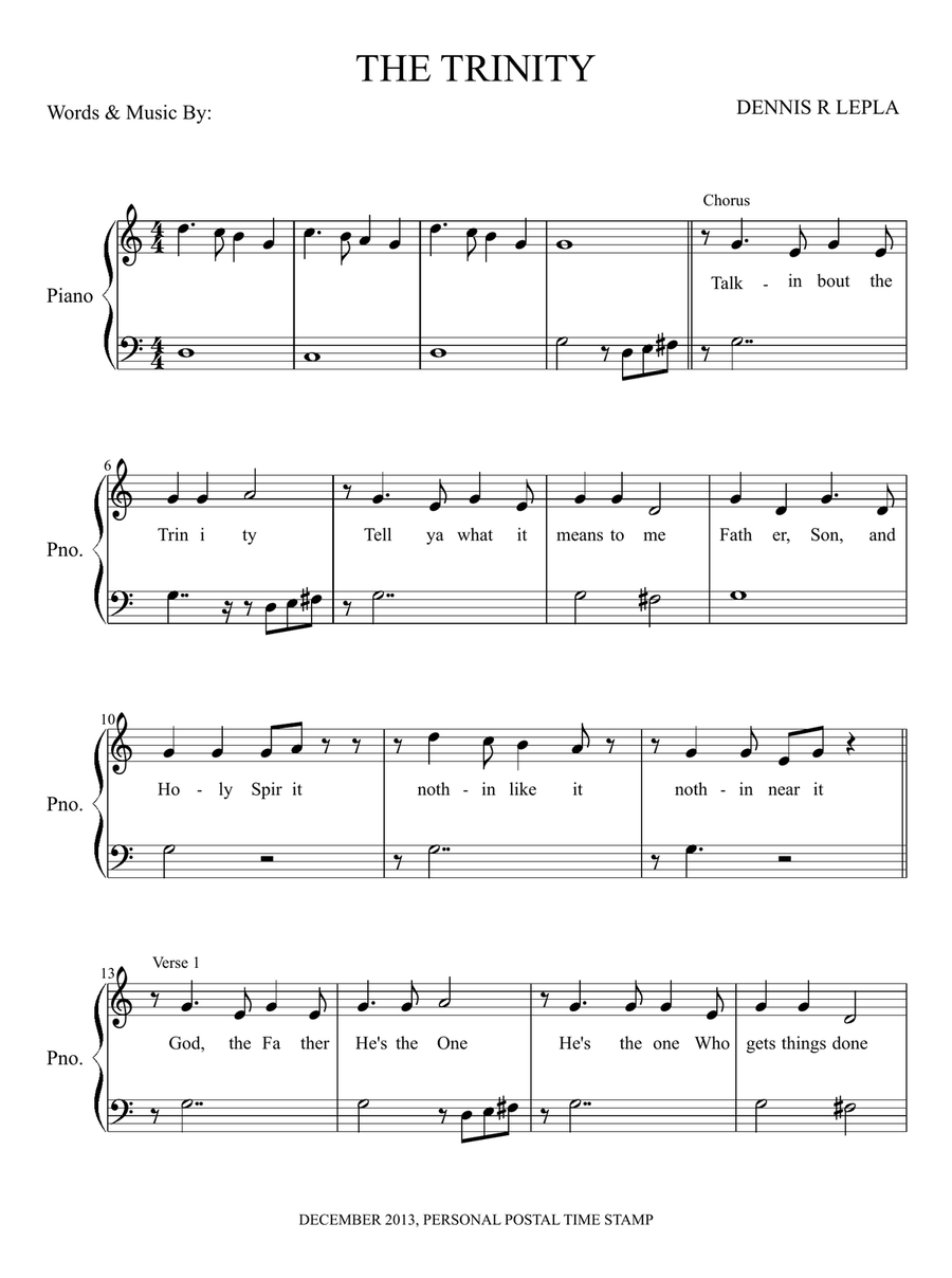 The Trinity The Trinity Choir scores gallery preview page 1