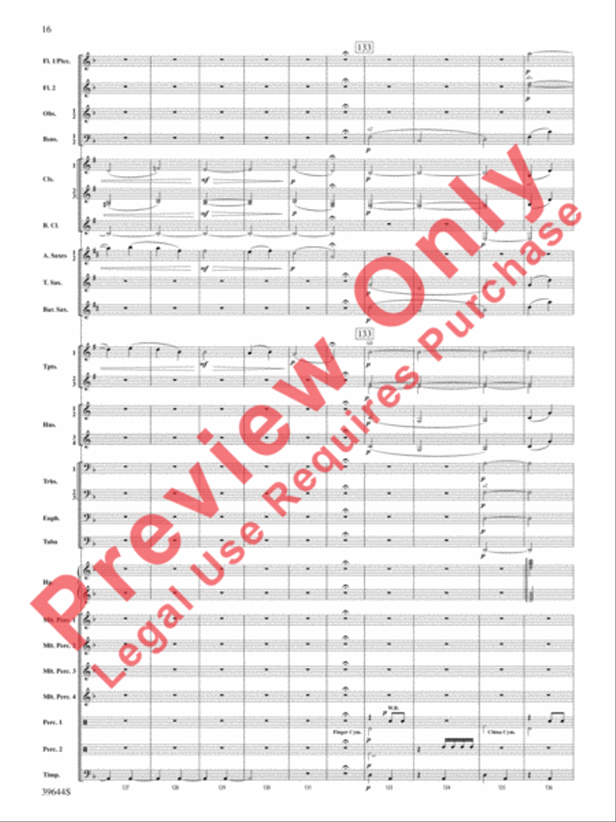 Laideronnette: Impératrice des Pagodes (from Ma mère l'oye) Concert Band scores gallery preview page 17