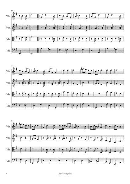 Songs for Shavuot, arranged for string quartet image number null