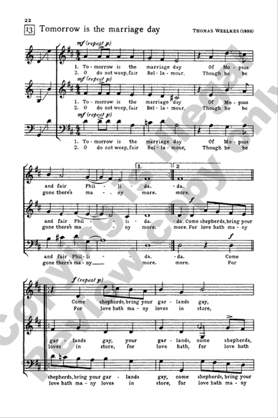 Invitation to Madrigals, Book 1 3-Part scores gallery preview page 36
