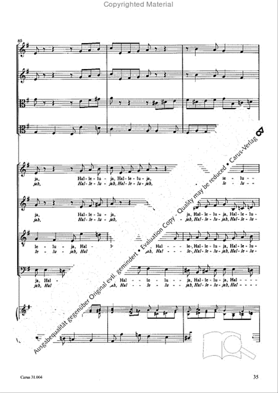 Christ lay in death's cold prison (Christ lag in Todesbanden) 4-Part scores gallery preview page 33