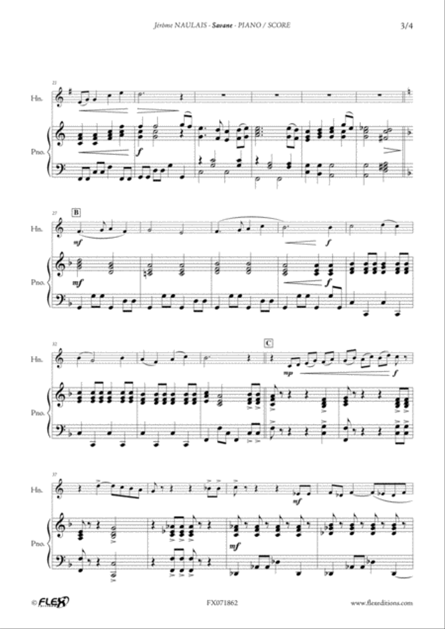 Savane Piano scores gallery preview page 3